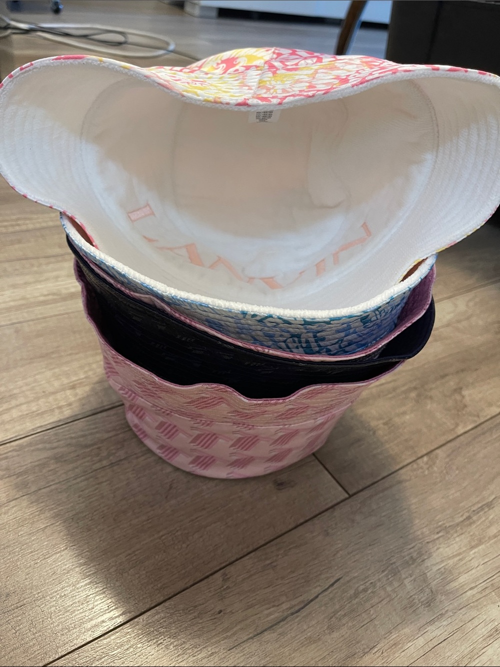 Lanvin Pink and Yellow Graphic Bucket Hat